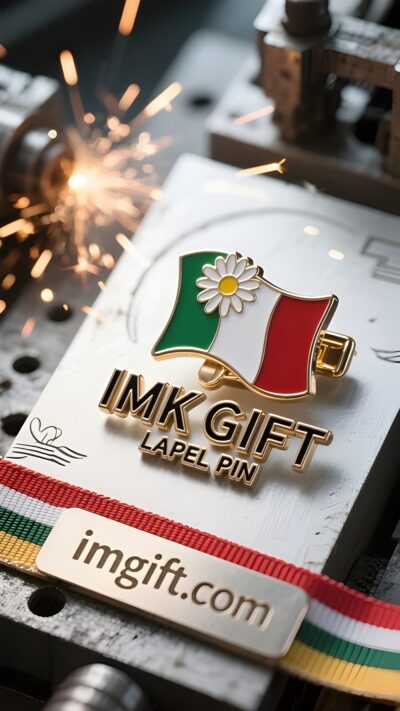 in998-La-luce-della-bandiera-tricolore-su-una-molletta-da-cravatta-a-forma-di-margherita